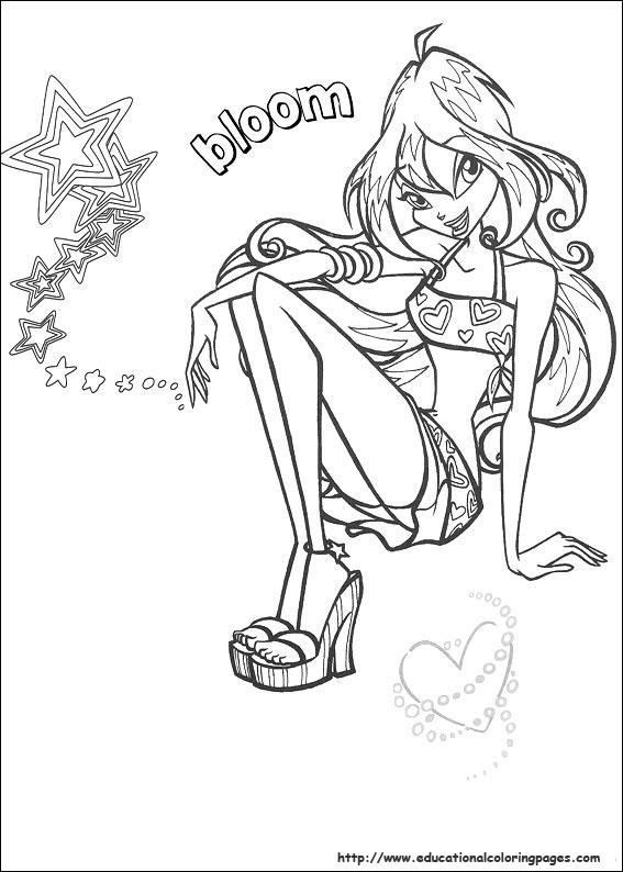 Winx Club Coloring Pages Free For Kids 567x794 Winx Club Coloring Pages Free For Kids