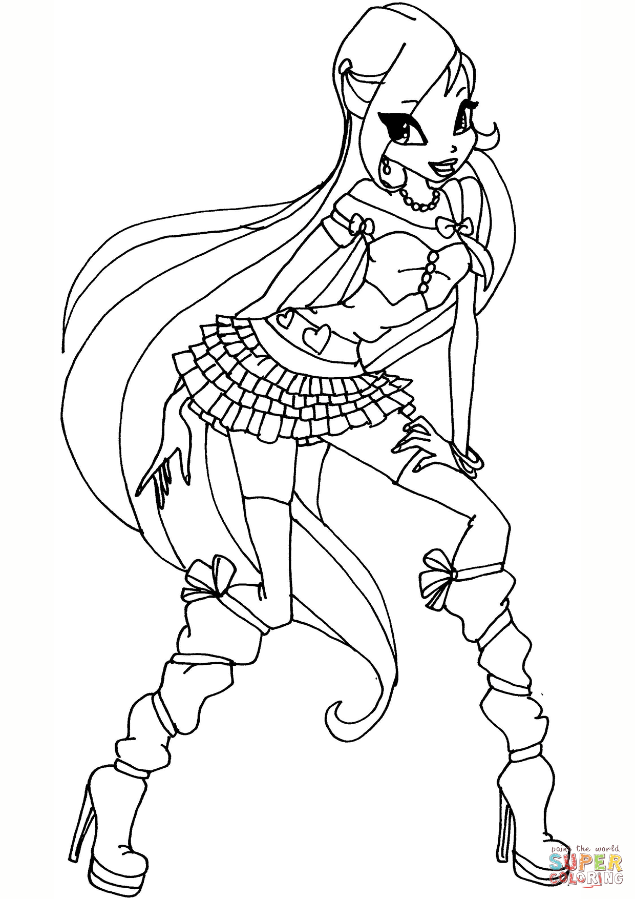 Winx Coloring Pages With Club Bloom Page For Kids 1240x1754 Winx Coloring Pages With Club Bloom Page For Kids