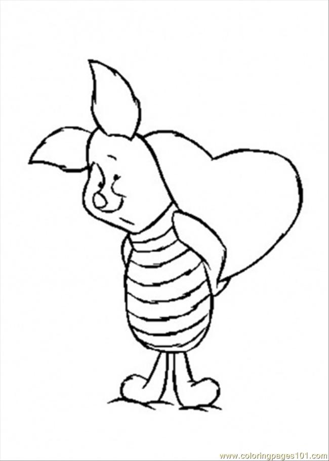 Shy Face Of Piglet Coloring Page 650x912 Shy Face Of Piglet Coloring Page