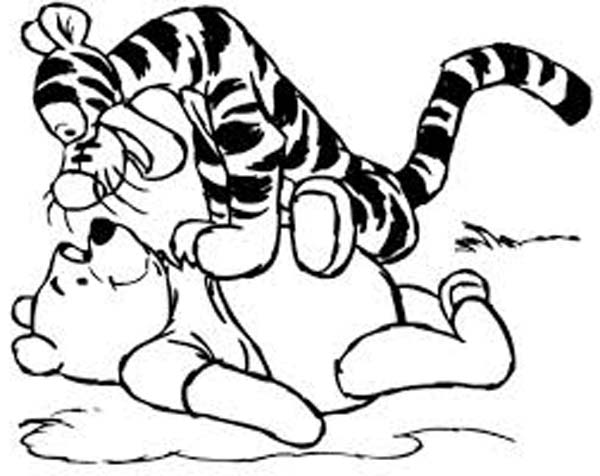600x476 Tigger And Pooh Coloring Page Free Download