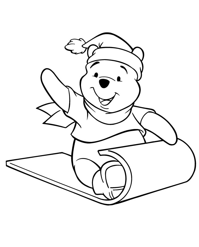 Pooh Bear Christmas Coloring Pages 700x867 Pooh Bear Christmas Coloring Pages