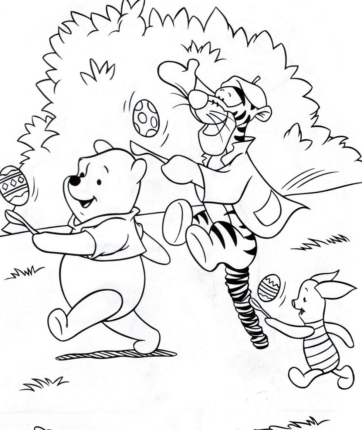 1193x1416 Two Easter Colouring Pictures Of Disney's Winnie The Pooh
