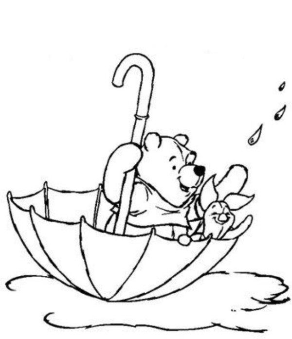 Winnie The Pooh And Piglet Disney Spring Coloring Pages 600x697 Winnie The Pooh And Piglet Disney Spring Coloring Pages