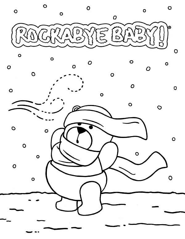 Winnie The Pooh With Jumble Scarf On Heavy Winter Season Coloring 600x776 Winnie The Pooh With Jumble Scarf On Heavy Winter Season Coloring