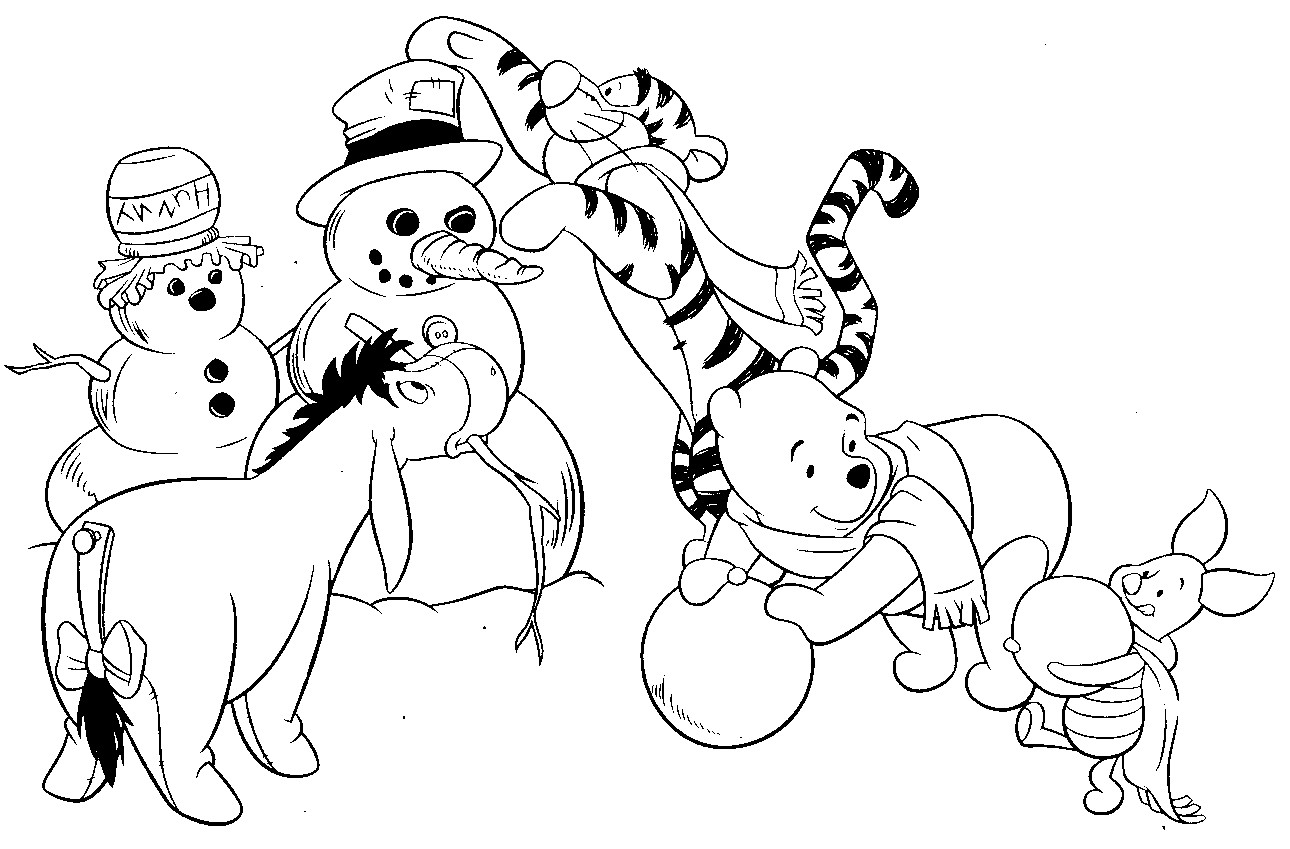 Disney Winter Coloring Pages 1290x849 Disney Winter Coloring Pages