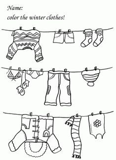 Winter Clothes Coloring Pages