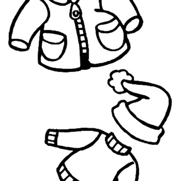 Winter Clothes Coloring Pages. Winter Coloring Page With Winter 600x600 Winter Clothes Coloring Pages. Winter Coloring Page With Winter