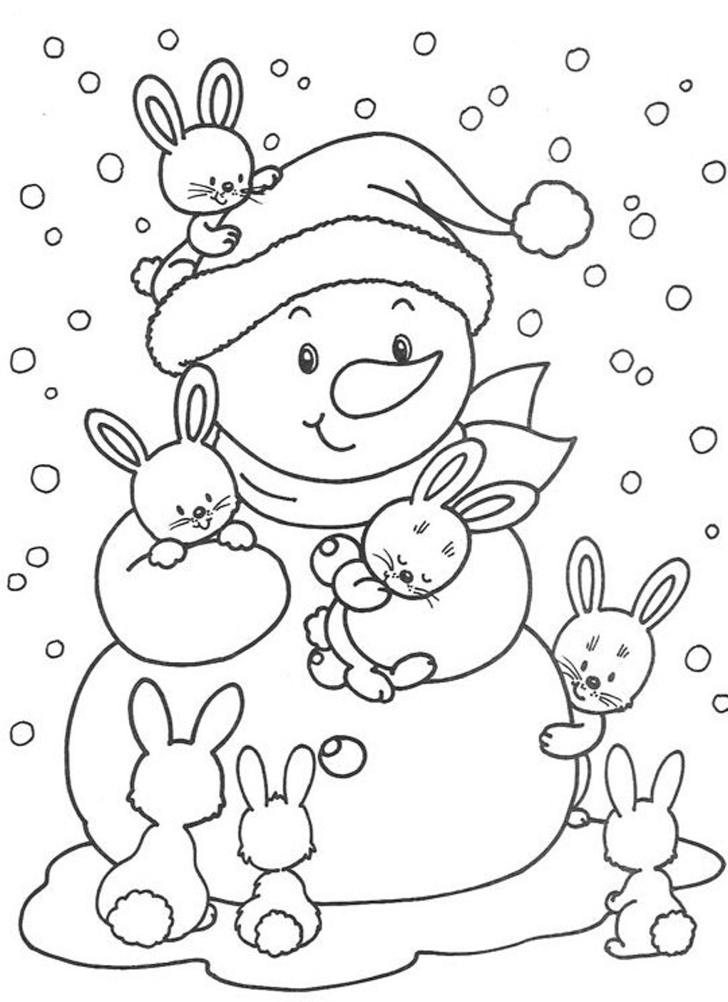 1021x1406 Winter Coloring Pages 02 School Winter, Craft