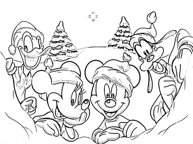 768x575 Disney Winter Coloring Pages