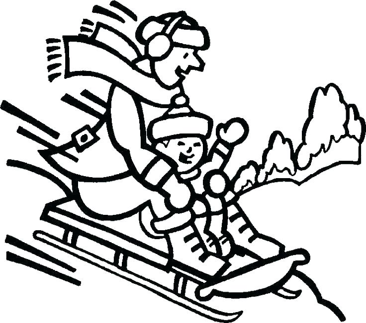 Free Printable Winter Coloring Pages For Kindergarten Sledding 736x651 Free Printable Winter Coloring Pages For Kindergarten Sledding
