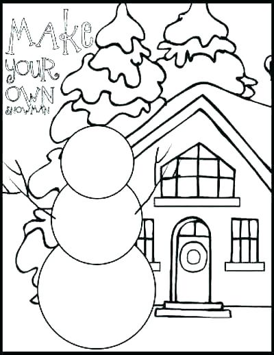 Winter Coloring Pages Kindergarten