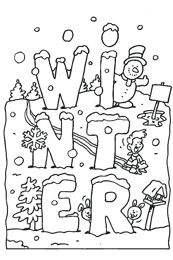 Winter Scene Coloring Pages 567x850 Winter Scene Coloring Pages