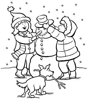 Printable Winter Coloring Pages Winter Colors, Snowman And Winter 300x333 Printable Winter Coloring Pages Winter Colors, Snowman And Winter