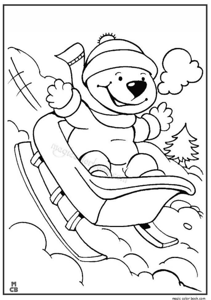 Winter Fun Coloring Pages 685x975 Winter Fun Coloring Pages