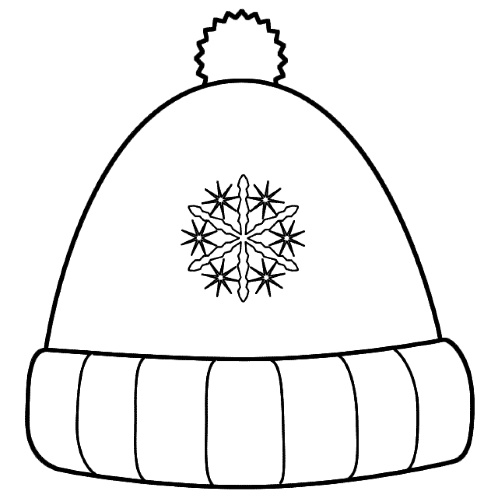 1024x1024 Hat Coloring Pages Getcoloringpages Throughout Winter Page