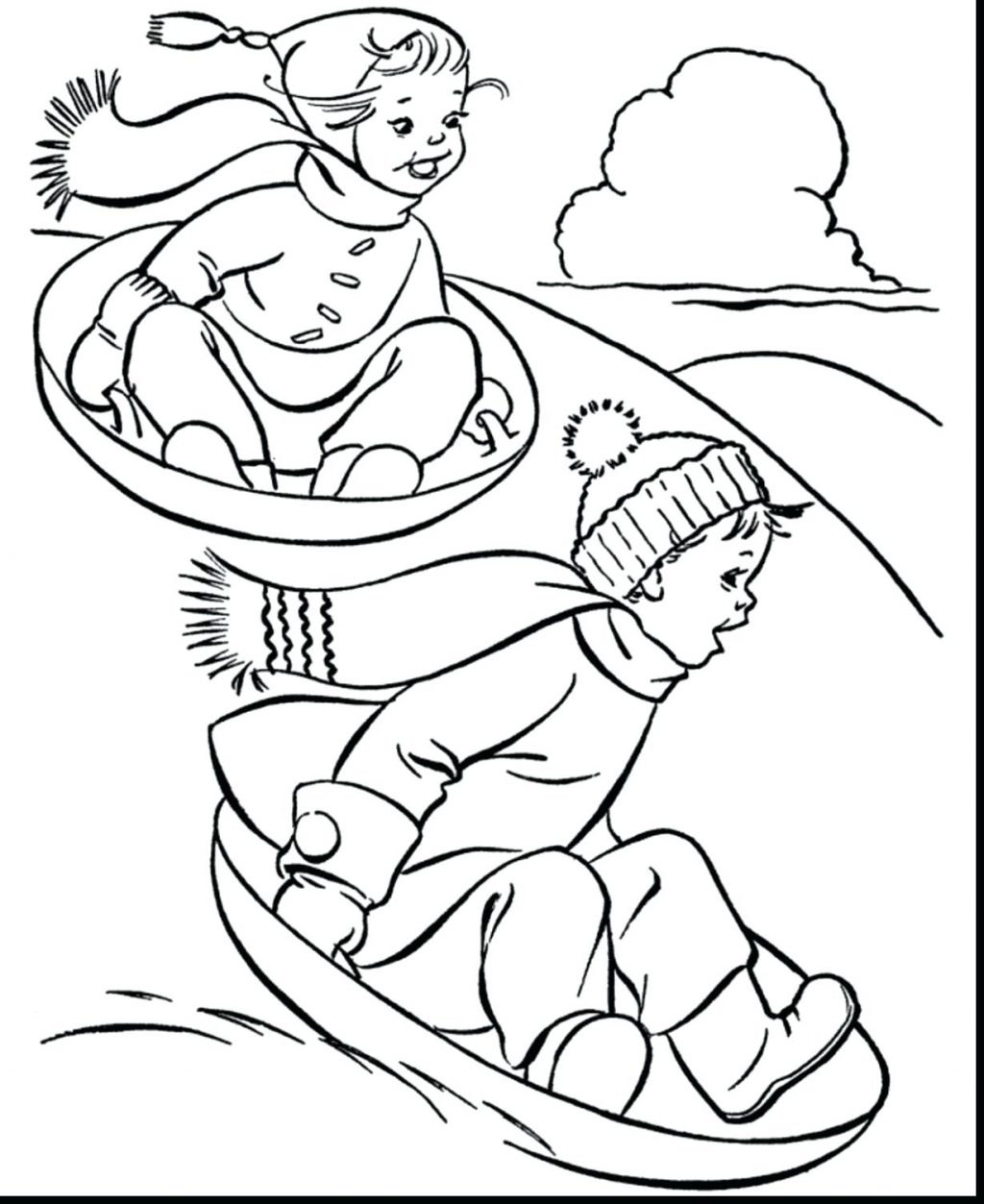 1024x1253 Full Winter Holiday Coloring Pages Free