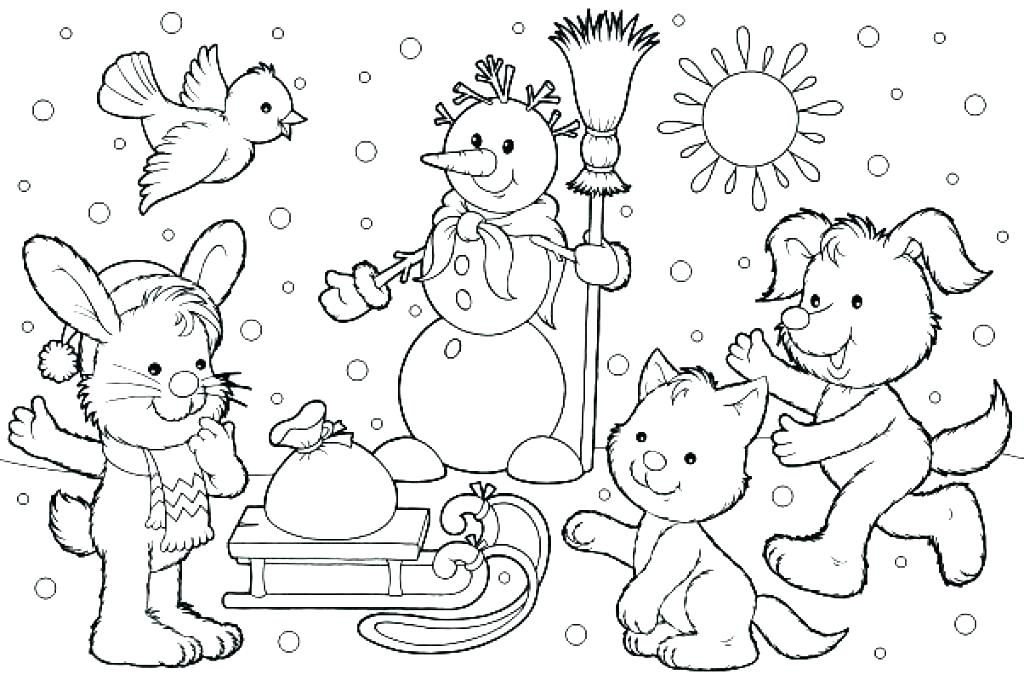 1024x680 Free Winter Coloring Sheets Printable Winter Holiday Coloring