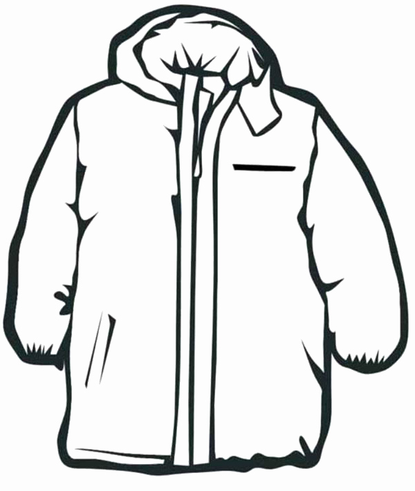 Winter Jacket Coloring Page