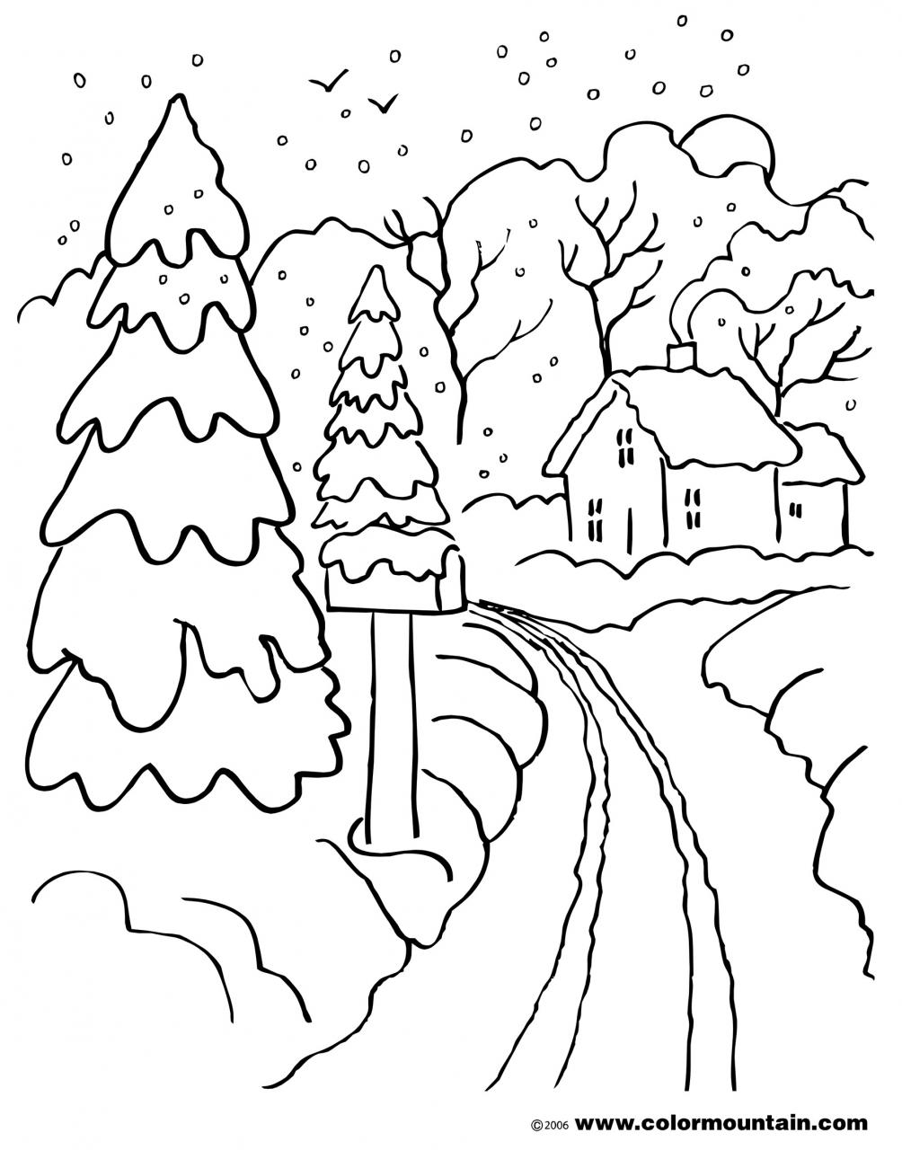 Winter Scene Coloring Pages Coloring Page For Kids Kids Coloring 1004x1280 Winter Scene Coloring Pages Coloring Page For Kids Kids Coloring