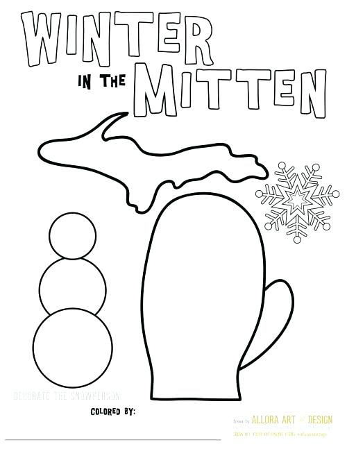 The Mitten Coloring Page The Mitten Coloring Pages Mitten Mitten 500x647 The Mitten Coloring Page The Mitten Coloring Pages Mitten Mitten