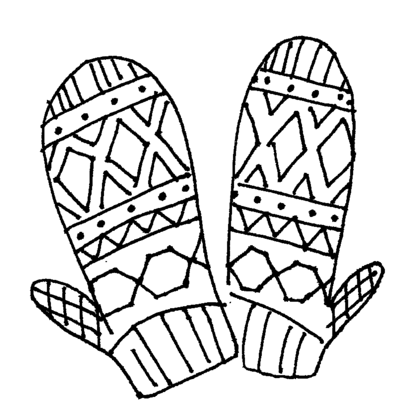 Mitten Coloring Page 808x843 Mitten Coloring Page