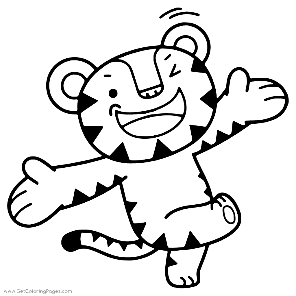 2018 Winter Olympics Game Mascot Coloring Page Tiger Soohorang 1024x1024 2018 Winter Olympics Game Mascot Coloring Page Tiger Soohorang
