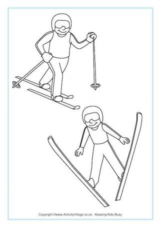 320x452 Nordic Combined Colouring Page Winter Olympic Crafts For Kids