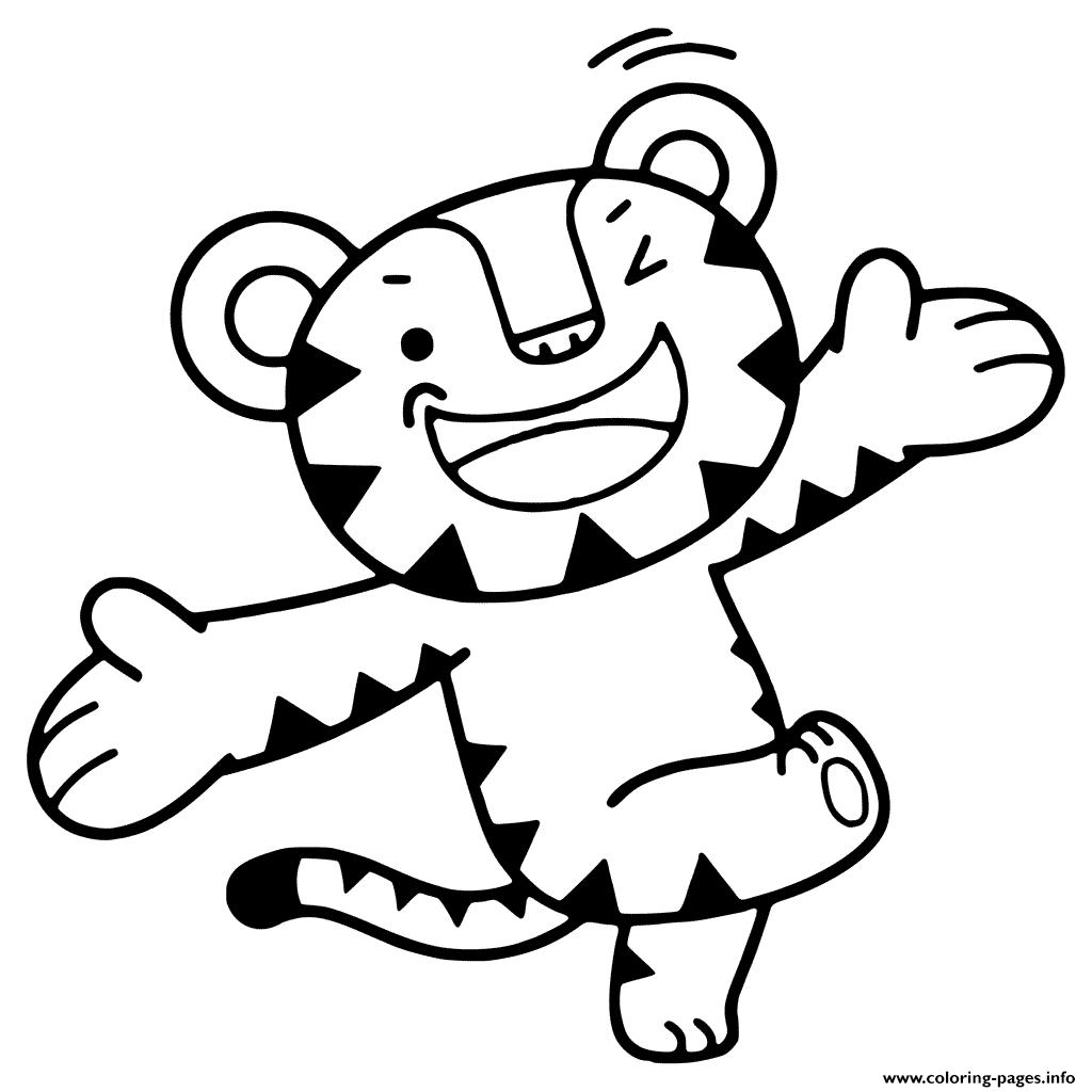 1024x1024 2018 Winter Olympics Game Mascot Tiger Soohorang Coloring Pages