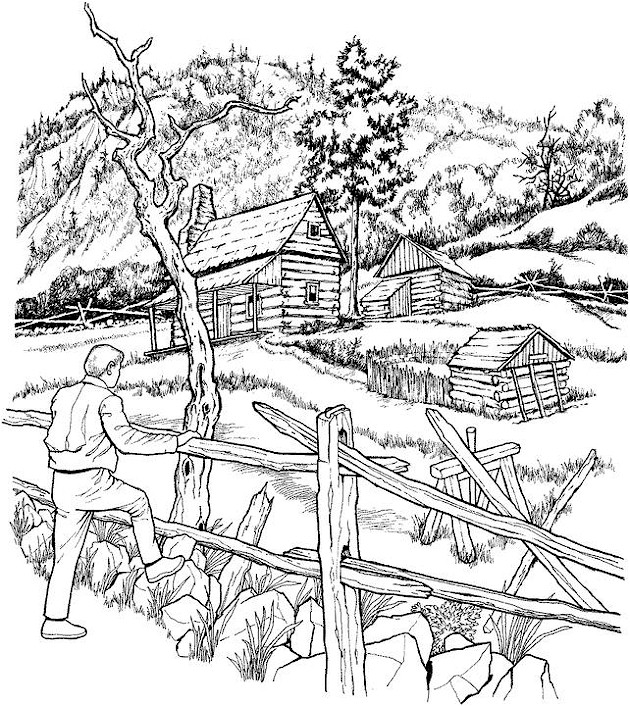 33 Winter Landscape Coloring Pages, Winter Landscape Coloring Page 630x706 33 Winter Landscape Coloring Pages, Winter Landscape Coloring Page