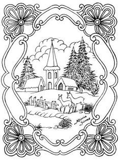 Winter Scene Coloring Pages For Adults 236x315 Winter Scene Coloring Pages For Adults