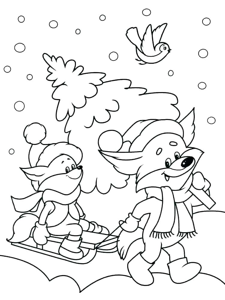 Winter Scene Coloring Pages Cliptext.co 750x1000 Winter Scene Coloring Pages Cliptext.co