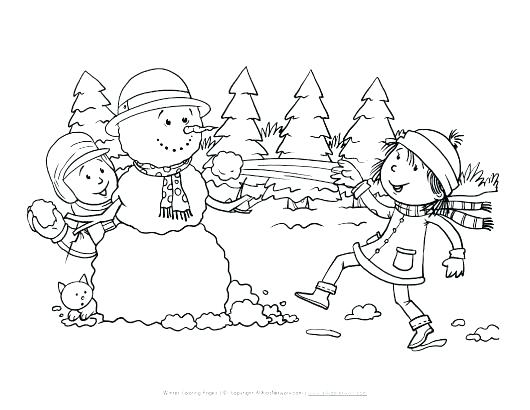 530x410 Winter Color Pages Picture Winter Fun Coloring Pages Printable