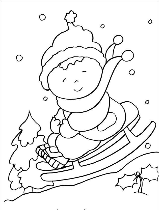 630x833 Free Printable Winter Coloring Page (2) Amber