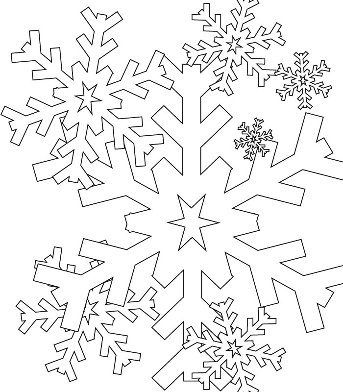 700x800 Christmas Snowflakes Coloring Pages