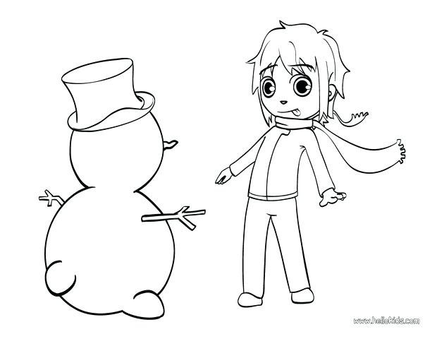 Winter Sports Coloring Pages Playing Kids Mat With Snowman 620x480 Winter Sports Coloring Pages Playing Kids Mat With Snowman