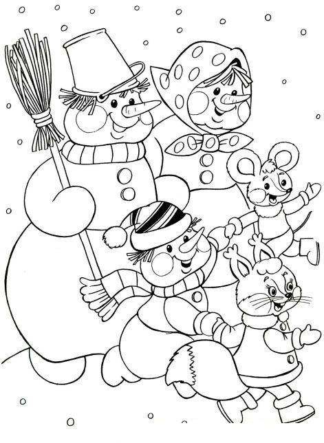 Winter Time Coloring Pages