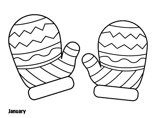 Mittens Winter Season Coloring Pages Color Luna 600x464 Mittens Winter Season Coloring Pages Color Luna