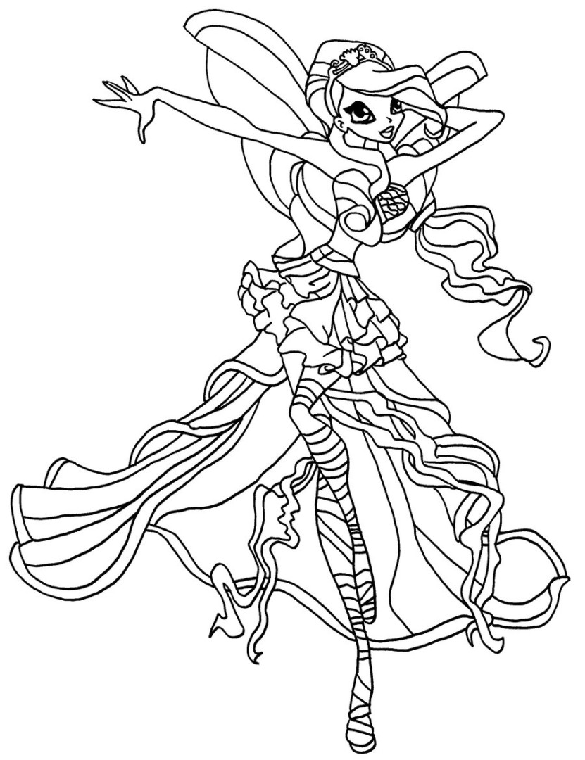 831x1080 Winx Club Sirenix Bloom Coloring Page Free Printable Pages And