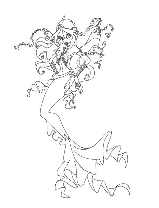 520x682 Winx Coloring Pages Club Mermaid Bloom Coloring Page Cartoons