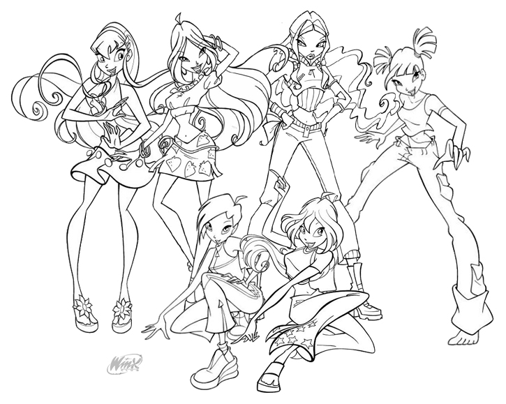 725x579 Winx Club Coloring Page By Winxclubfanart