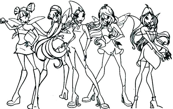 600x379 Winx Club Coloring Pages Club Coloring Pages Kids By On From Page
