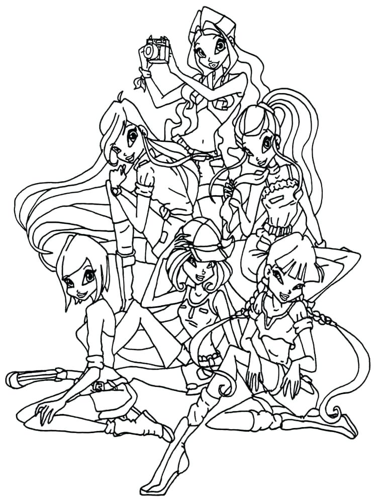 750x1000 Winx Club Coloring Pages Coloring Page Magnificent Club Colouring