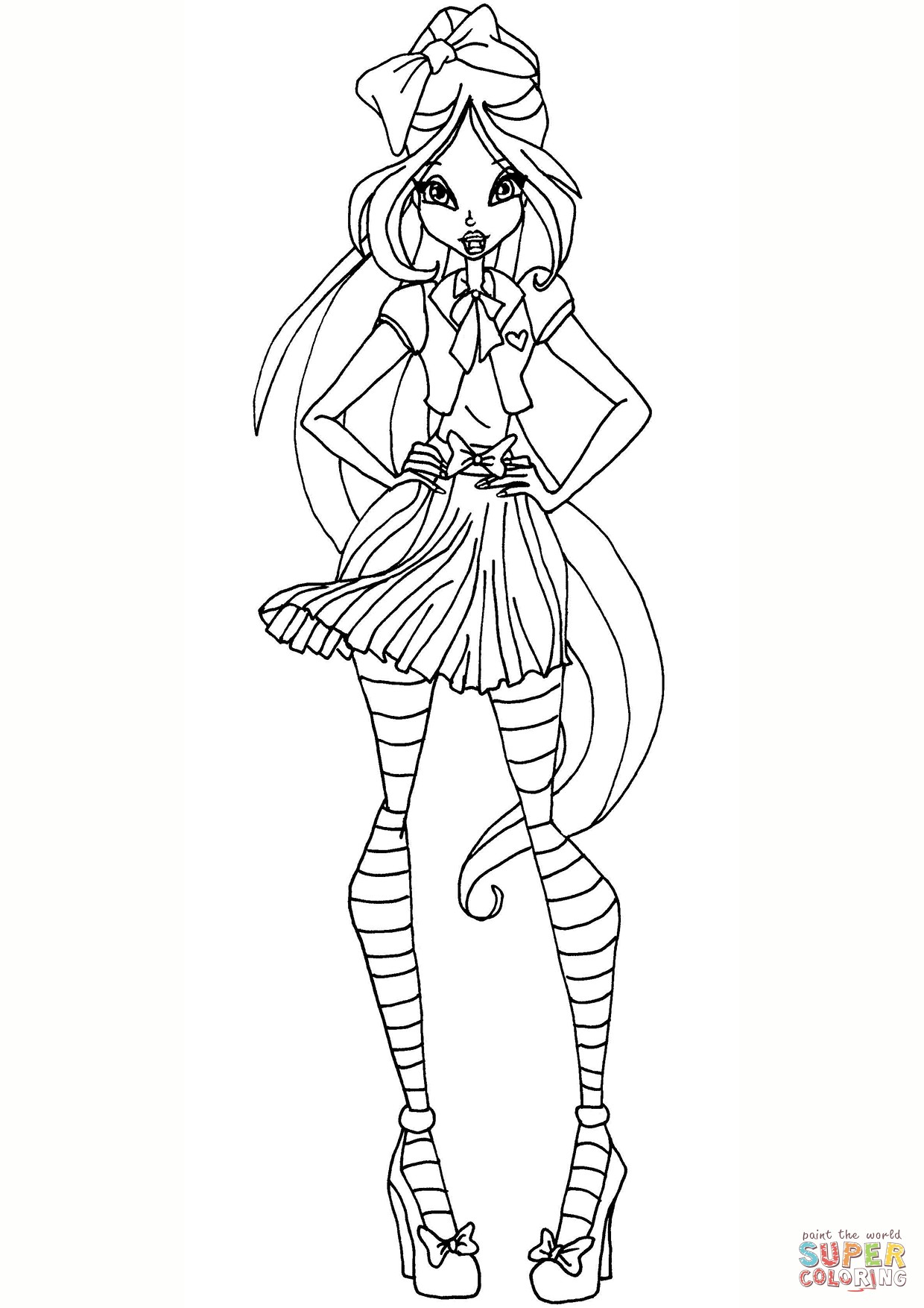 1240x1754 Winx Club Layla Coloring Pages For Girls Inspirational Winx Club