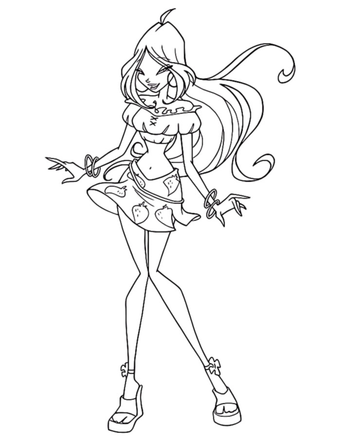 Winx Club Coloring Pages Flora 707x909 Winx Club Coloring Pages Flora