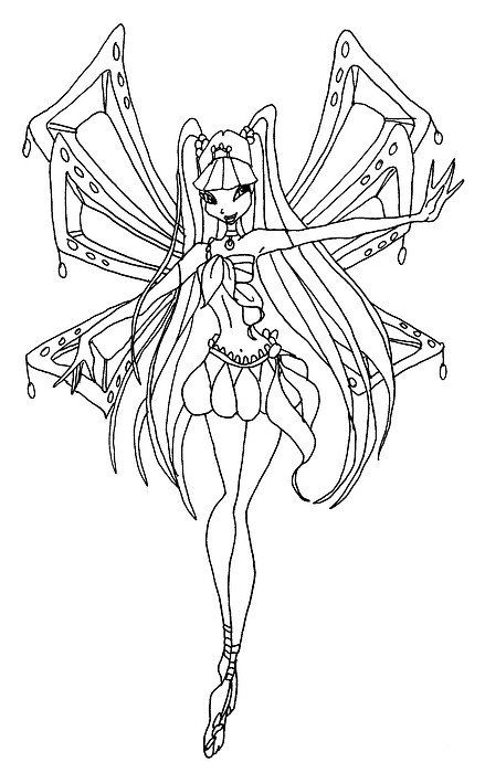 Winx Club Flora Coloring Page 439x700 Winx Club Flora Coloring Page