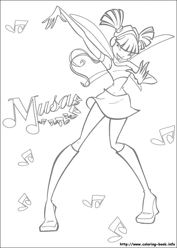 Winx Club Coloring Picture 567x794 Winx Club Coloring Picture
