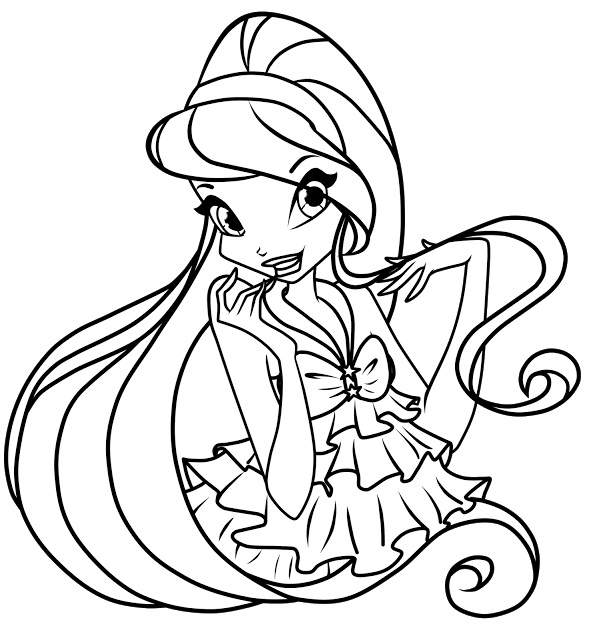 Winx Club Musa Coloring Page 589x640 Winx Club Musa Coloring Page
