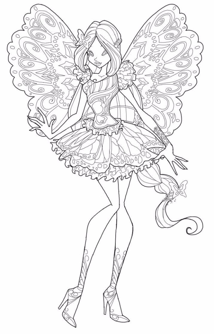 692x1080 Winx Butterflix Coloring Pages