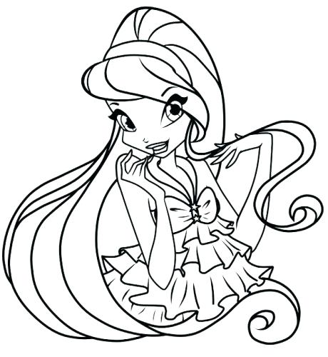 460x500 Winx Club Coloring Pages With Coloring Pages Club Bloom Winx Club