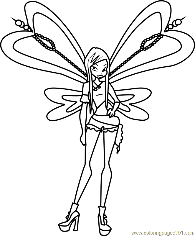 662x800 Roxy Winx Club Coloring Page